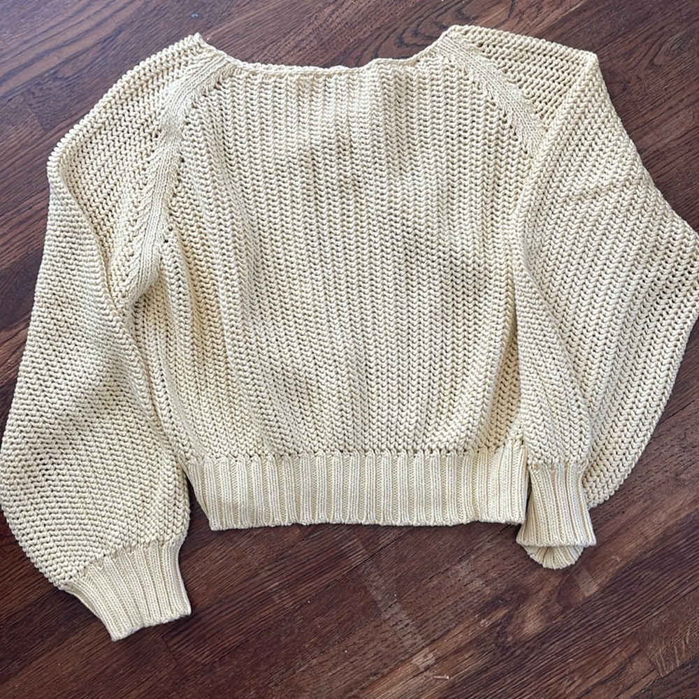 Misha and Puff Fish Net Sweater in Buttercream